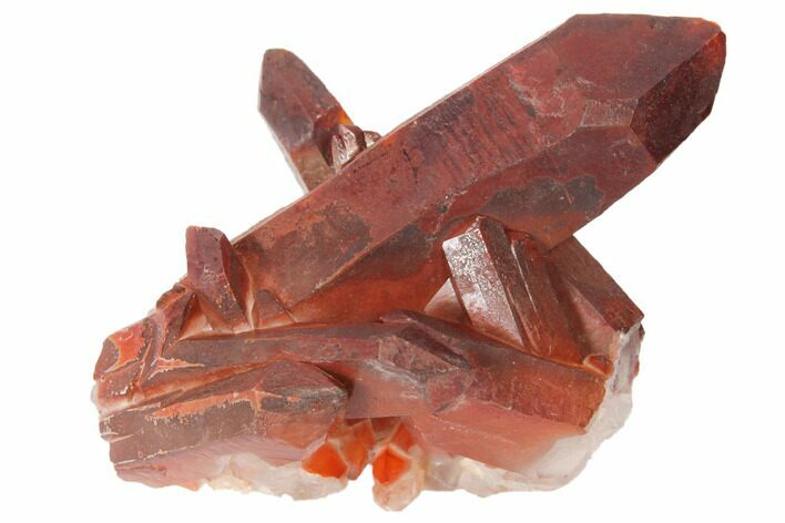 Natural, Red Quartz Crystal Cluster - Morocco #134069